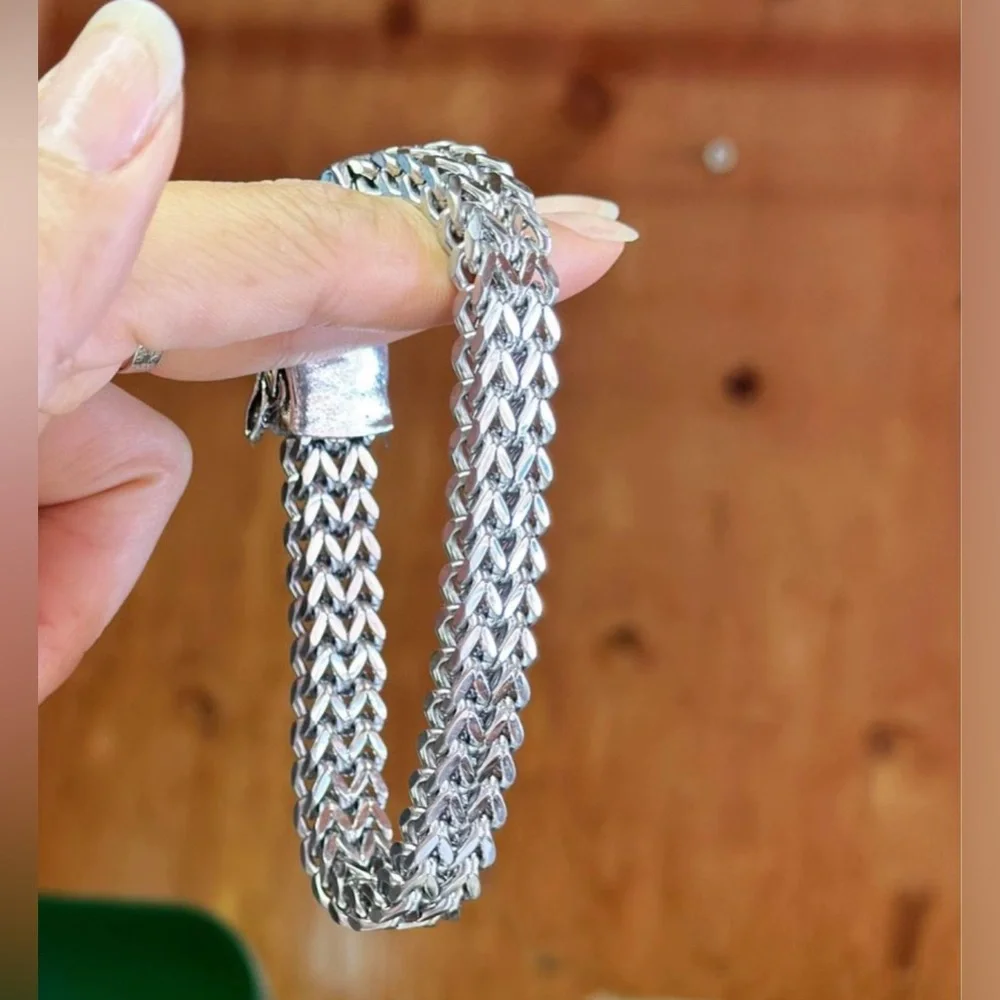 New 201 Stainless Steel Wolf Head Bracelet for Men